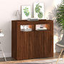 Voir la diapositive 5 : VIDAXL Buffet avec lumieres LED chene marron 80x35x75 cm