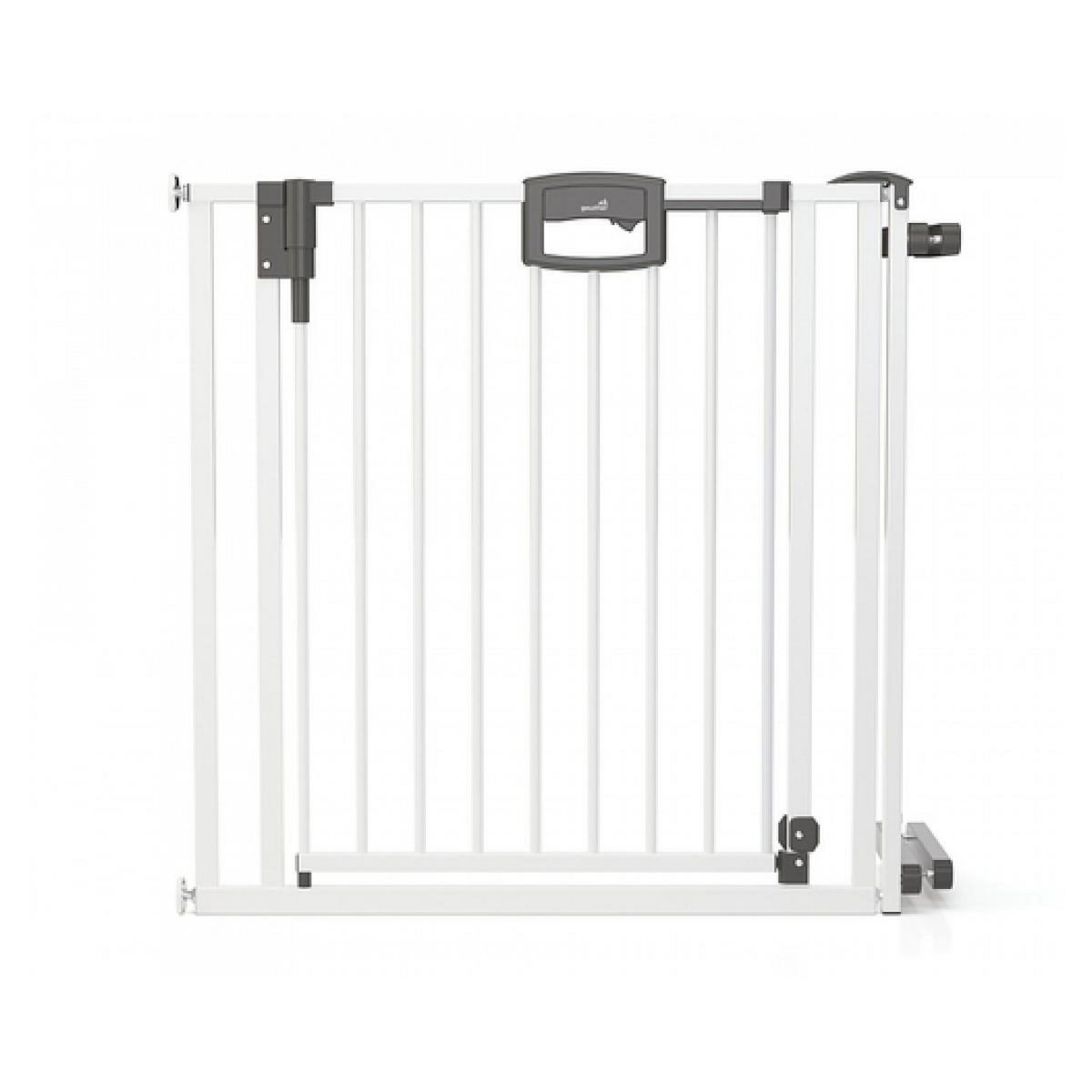 GEUTHER Barrière d'escalier à pression Easylock Plus  bois/métal 84,5 cm - 92,5 cm Blanc