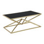 Voir la diapositive 1 : Paris Prix Table Basse Design  Pyramid  110cm Noir & Or