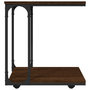 Voir la diapositive 5 : VIDAXL Table d'appoint a roues Chene marron 50x35x55,5 cm