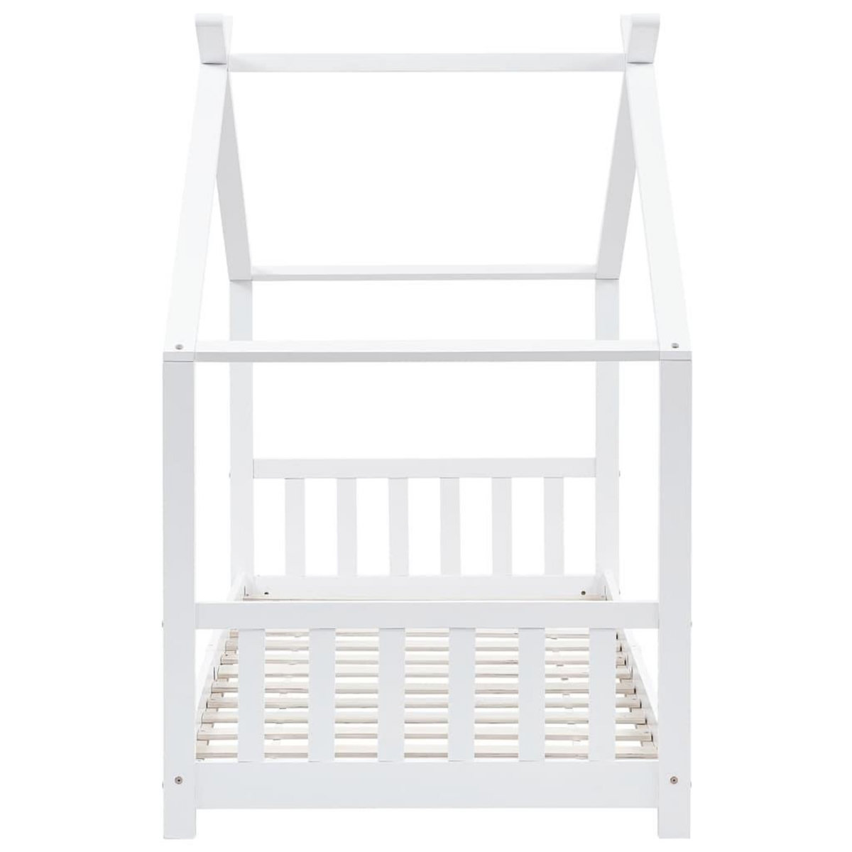 VIDAXL Cadre de lit d'enfant Blanc Bois de pin massif 90 x 200 cm