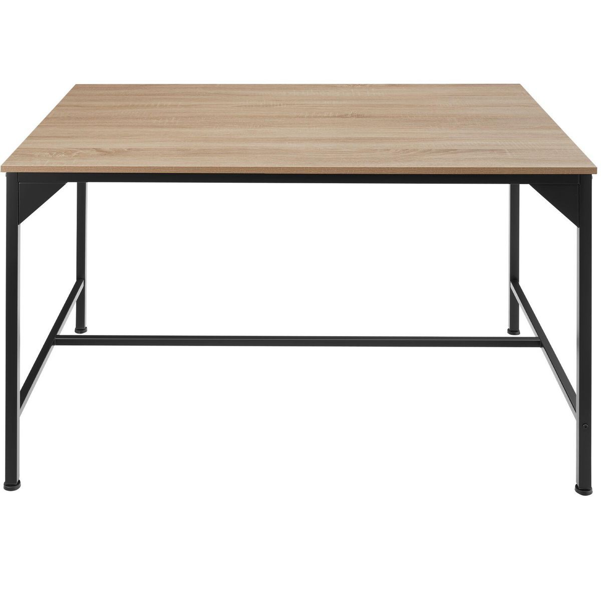 tectake Table de salle à manger style industriel Bois clair industriel, Chêne Sonoma