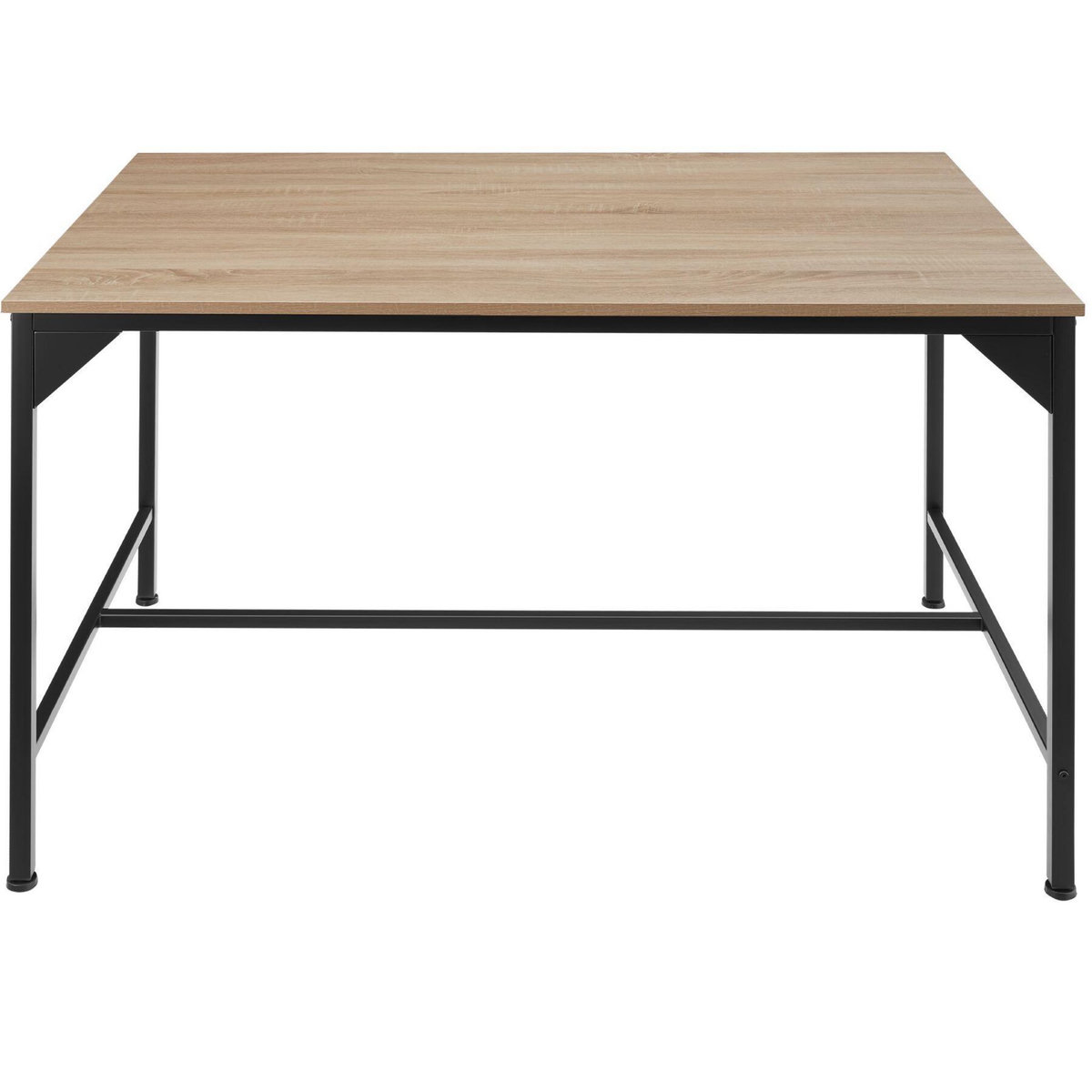 tectake Table de salle à manger style industriel Bois clair industriel, Chêne Sonoma