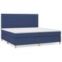 Voir la diapositive 2 : VIDAXL Sommier a lattes de lit avec matelas Bleu 200x200 cm Tissu