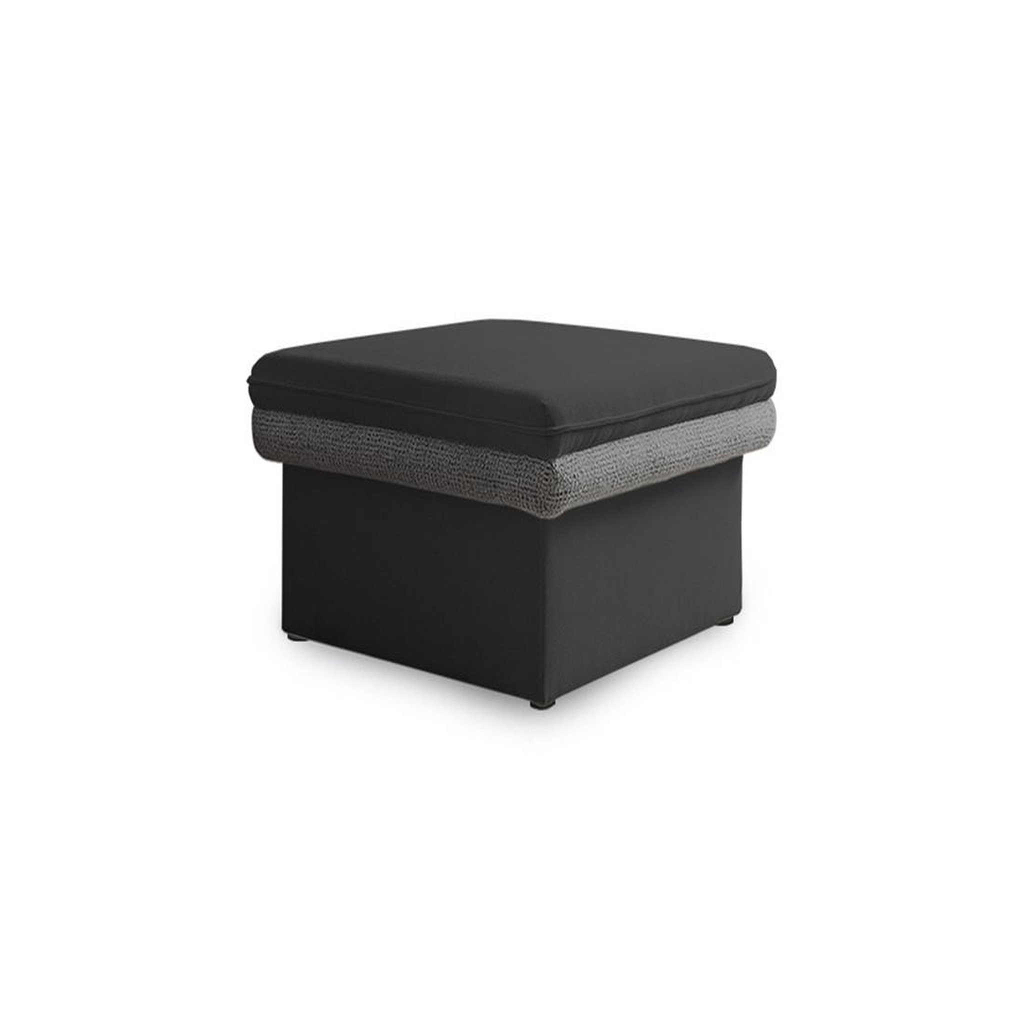 Voir la diapositive 1 : BEST MOBILIER Wilson - pouf avec rangement en tissu et tissu texturé