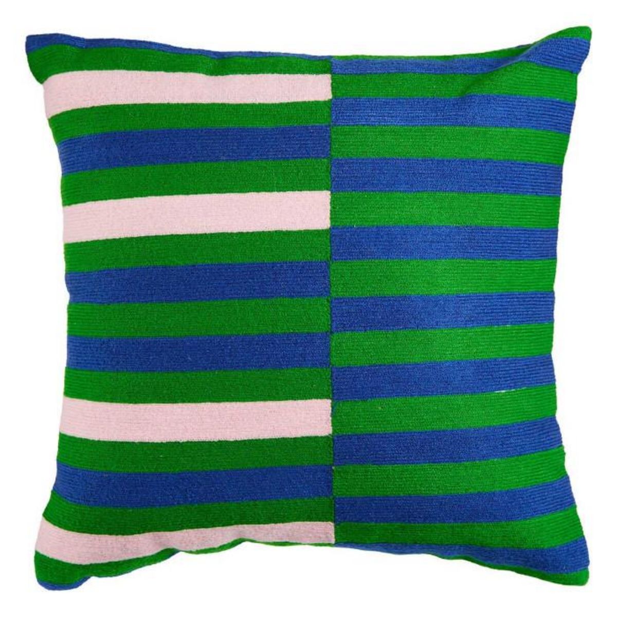 ATMOSPHERA Coussin Déco Brodé  Disso  40x40cm Vert