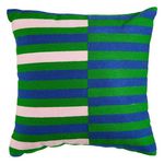 ATMOSPHERA Coussin Déco Brodé  Disso  40x40cm Vert