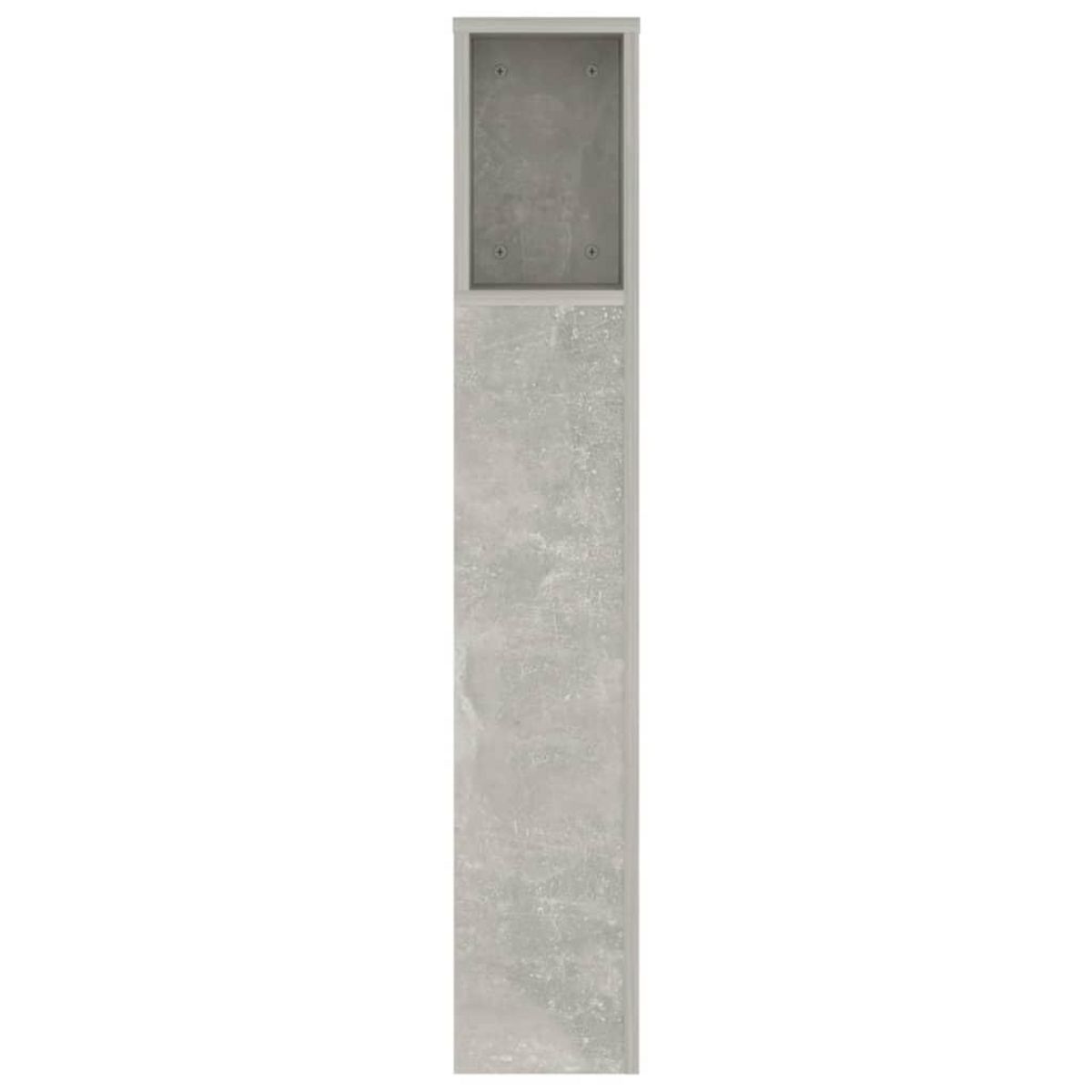 VIDAXL Armoire de tete de lit Gris beton 140x18,5x104,5 cm