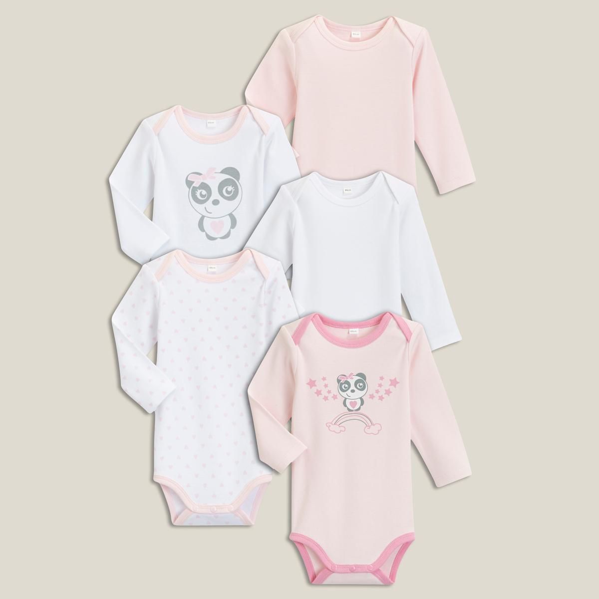 IN EXTENSO Lot de 5 bodies manches longues bébé