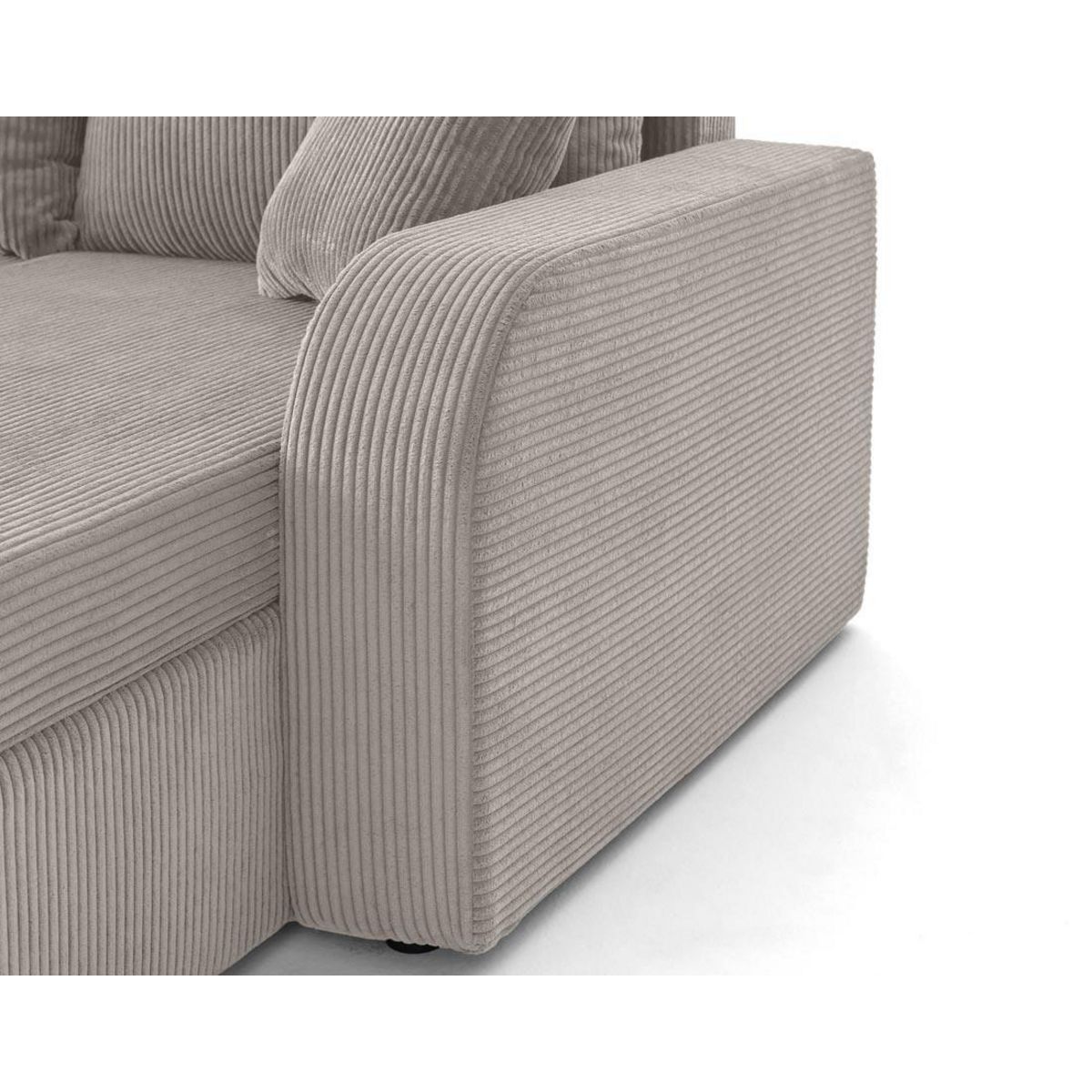 BEST MOBILIER Valos - canapé d'angle réversible - 4 places - convertible avec coffres - en velours côtelé