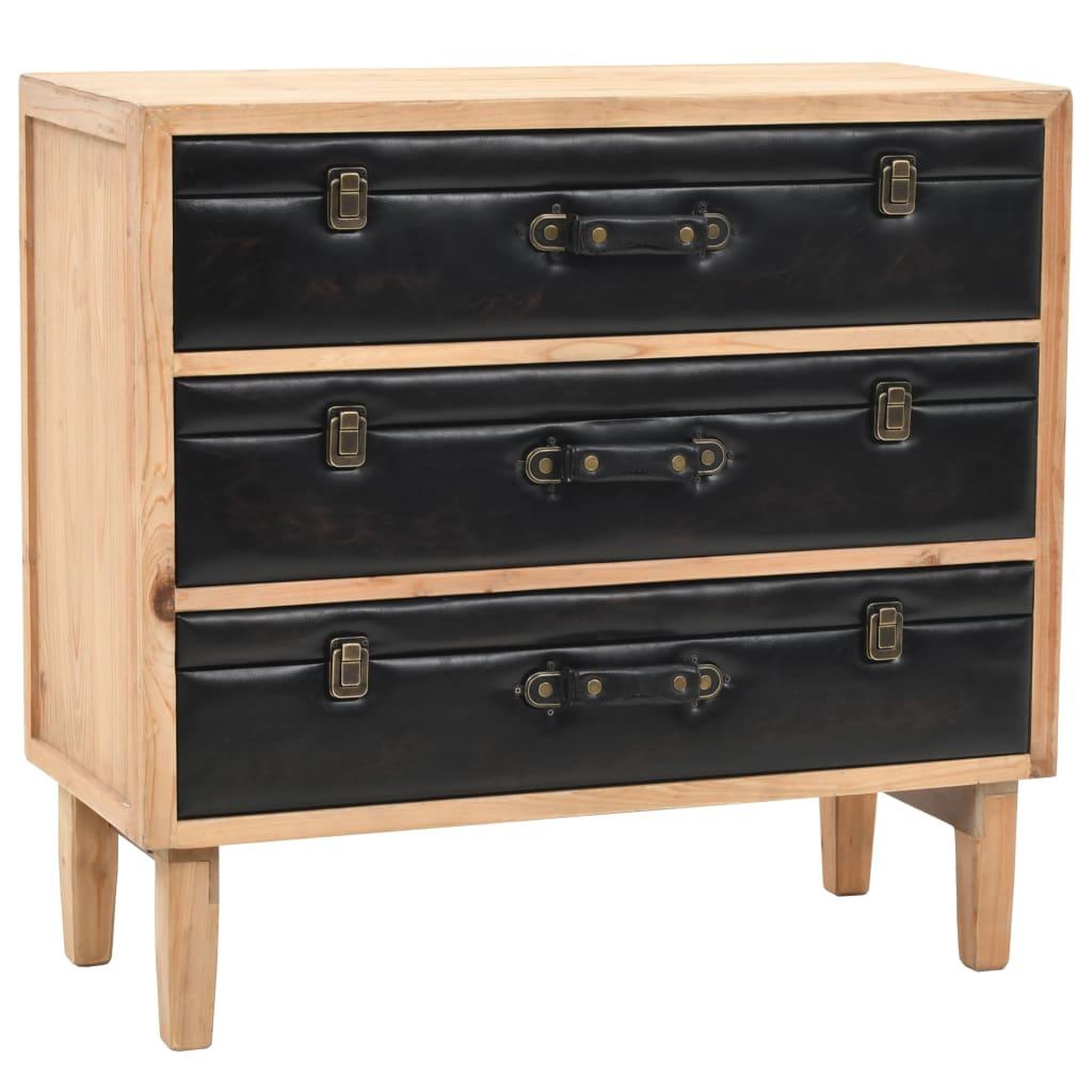 VIDAXL Armoire a tiroirs bois de sapin massif 80x36x75 cm