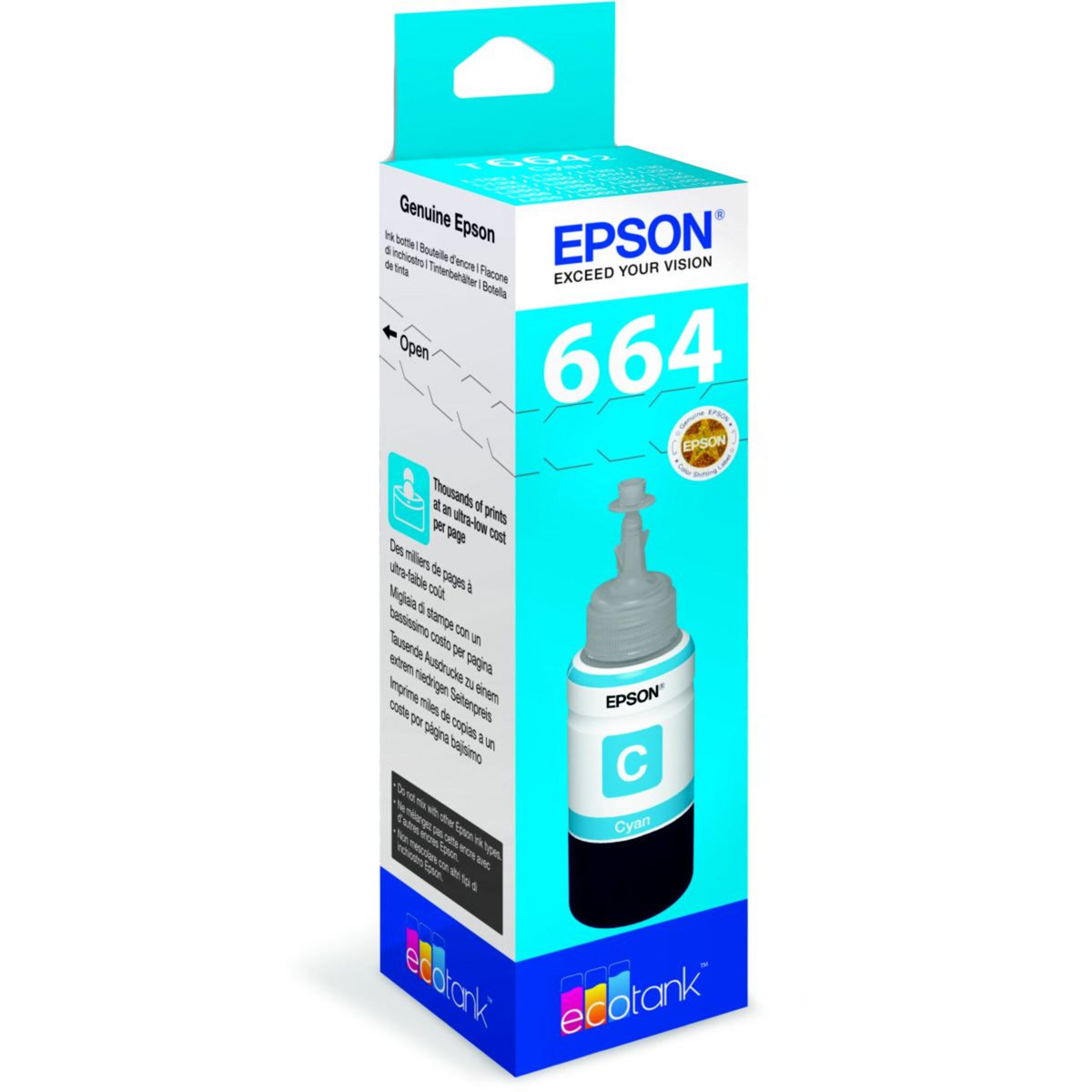 Epson Cartouche d'encre Ecotank Bouteille Cyan T6642