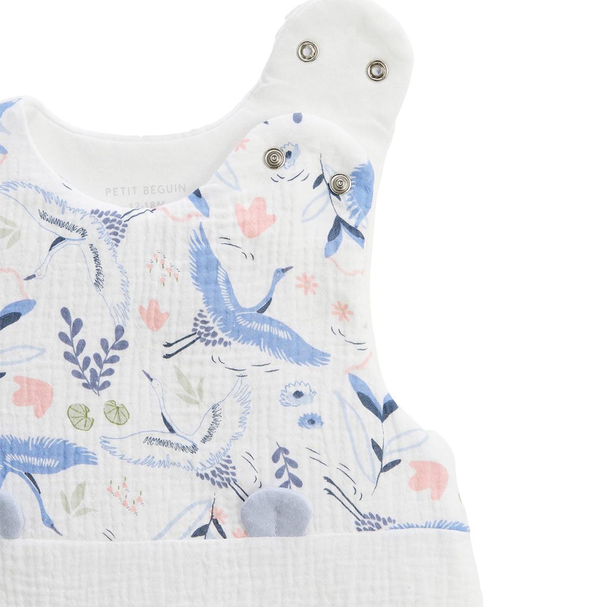 Petit Béguin Turbulette TOG2 en gaze de coton avec pieds retroussables Tiana