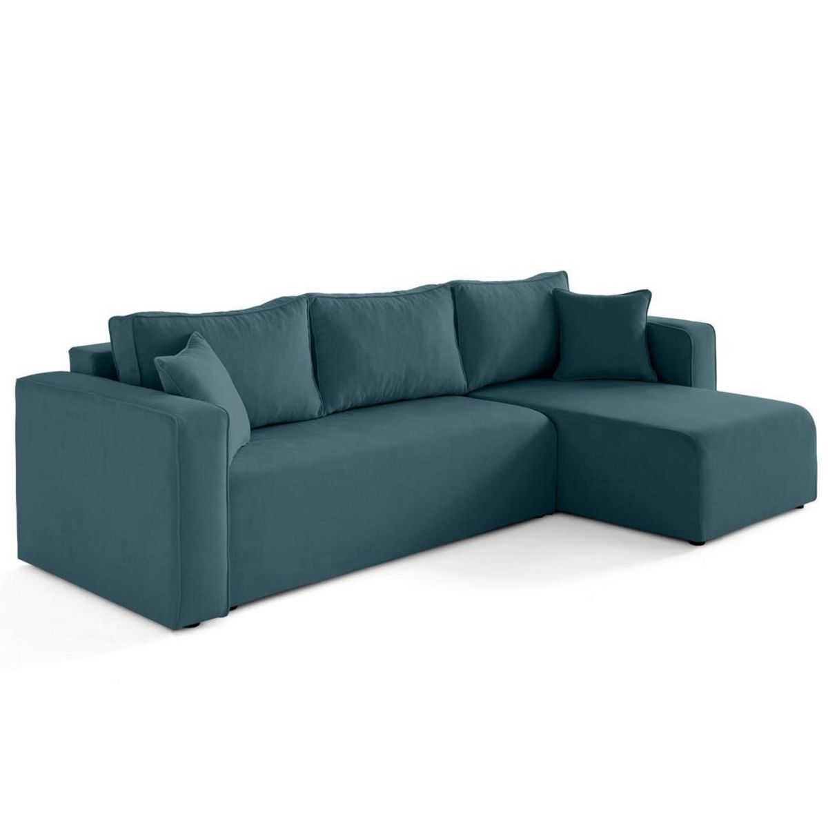 BEST MOBILIER Topaze - canapé d'angle déhoussable réversible 4 places en tissu