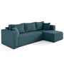 Voir la diapositive 3 : BEST MOBILIER Topaze - canapé d'angle déhoussable réversible 4 places en tissu