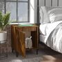 Voir la diapositive 3 : VIDAXL Tables de chevet avec pieds en metal chene marron 40x30x50 cm