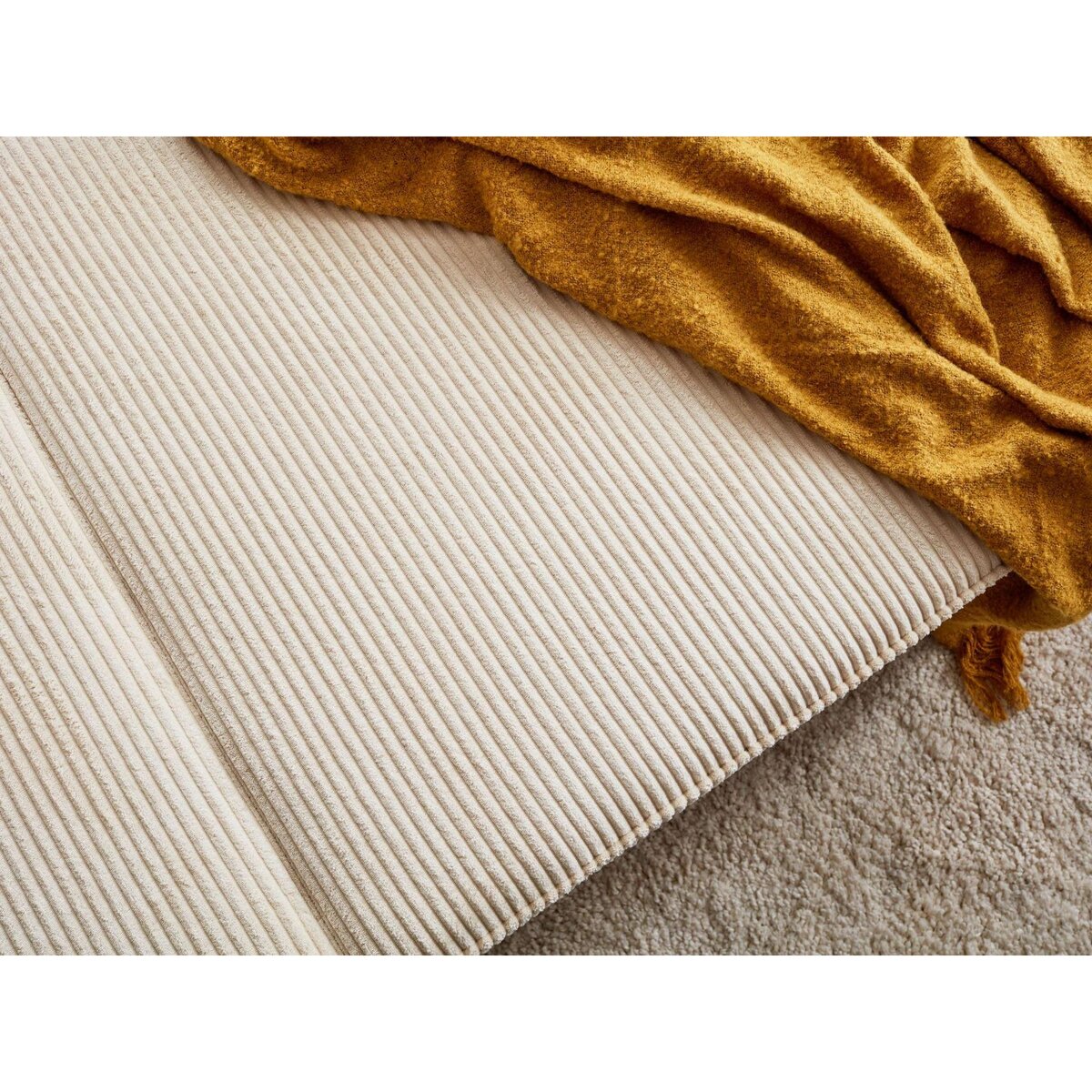 LISA DESIGN Charlie - canapé d'angle réversible - 4 places - convertible avec coffre - en velours côtelé