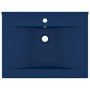 Voir la diapositive 3 : VIDAXL Lavabo avec trou de robinet Bleu fonce mat 60x46 cm Ceramique