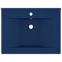 Voir la diapositive 3 : VIDAXL Lavabo avec trou de robinet Bleu fonce mat 60x46 cm Ceramique