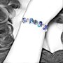 SC CRYSTAL Bracelet de charms perles bleus et acier SC Crystal