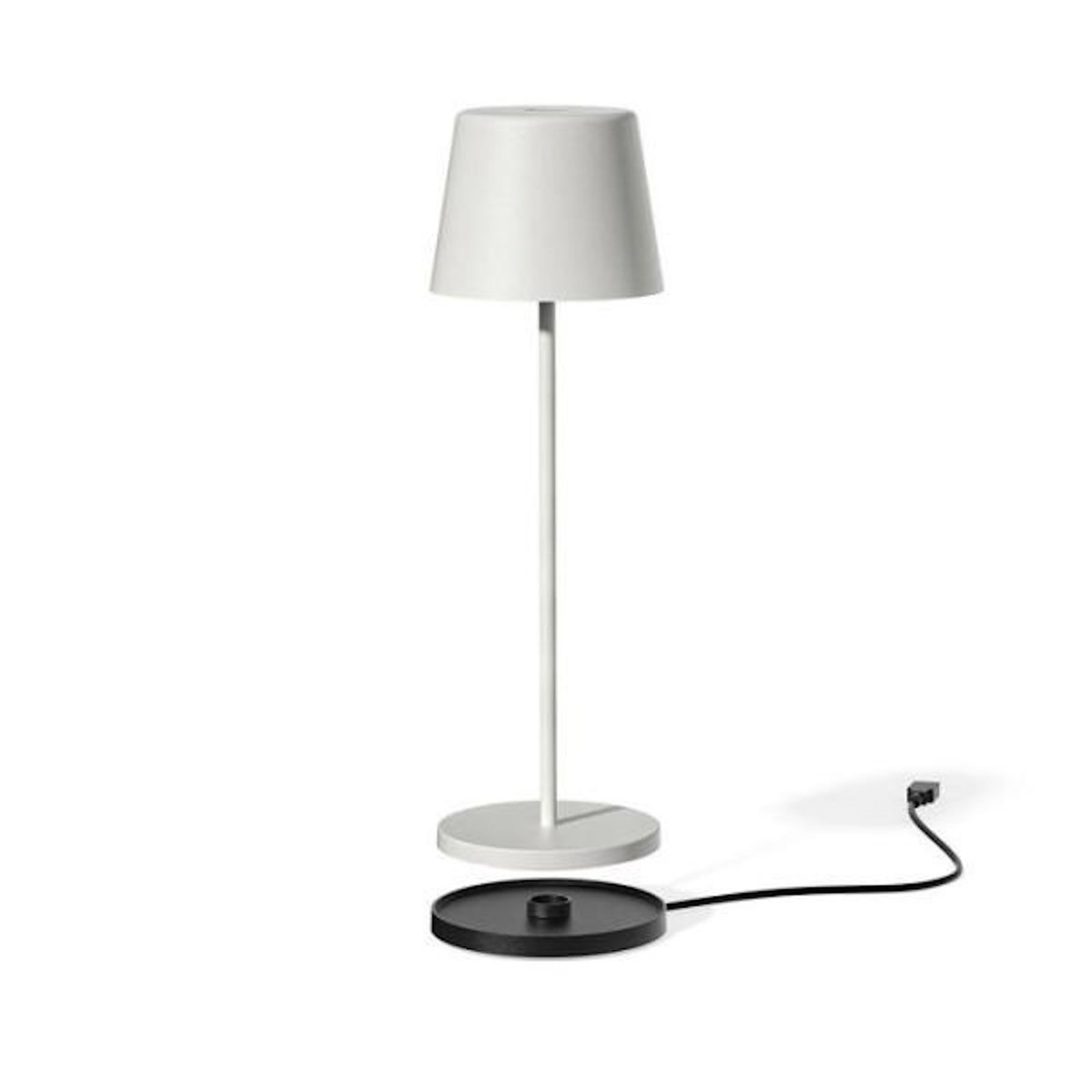 Lumisky Lampe de table sans fil - LUMISKY - KELLY WHITE - Aluminium blanc - LED blanc dimmable - Rechargeable - H38 cm