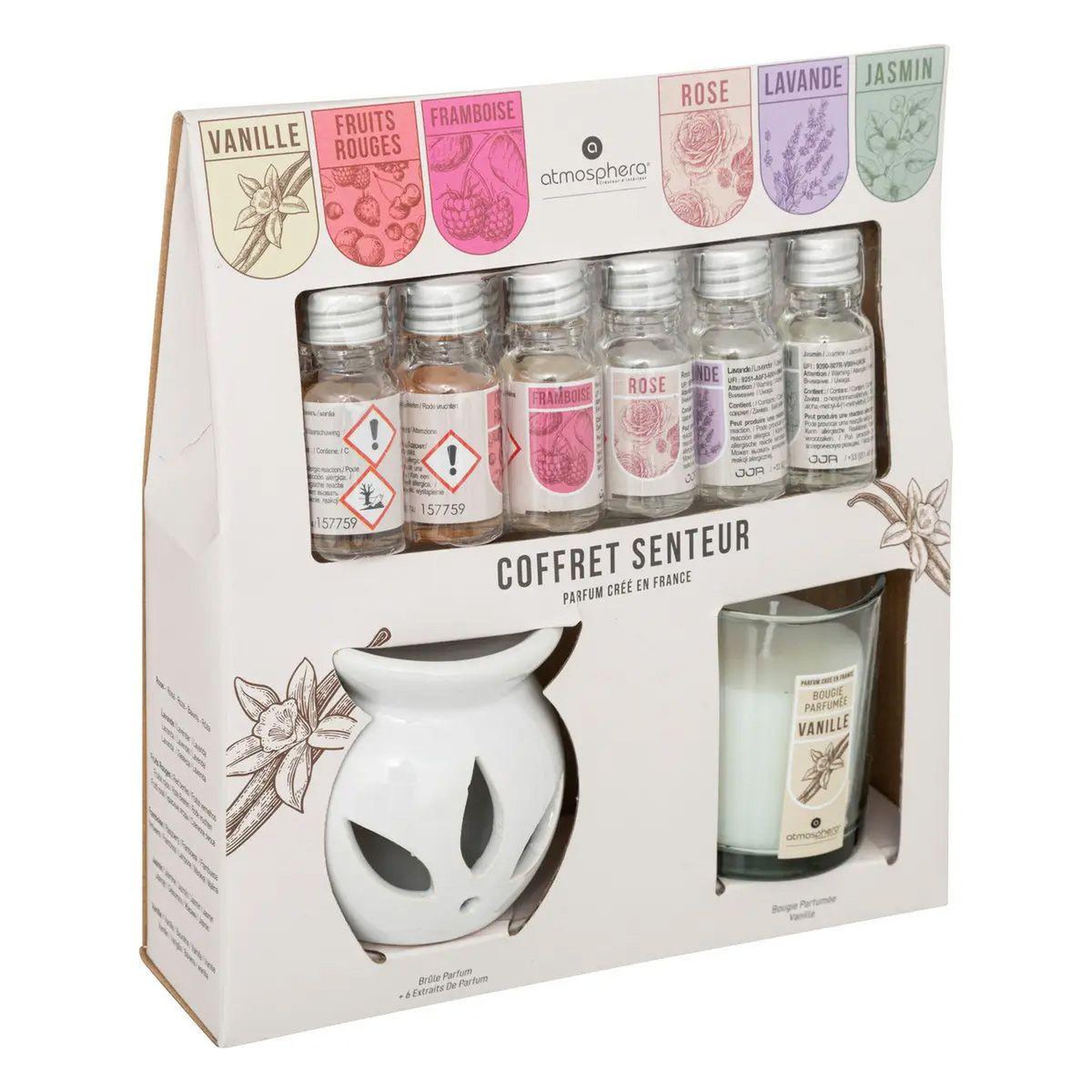 ATMOSPHERA Coffret senteur 8 pièces  bien-être  20cm jasmin