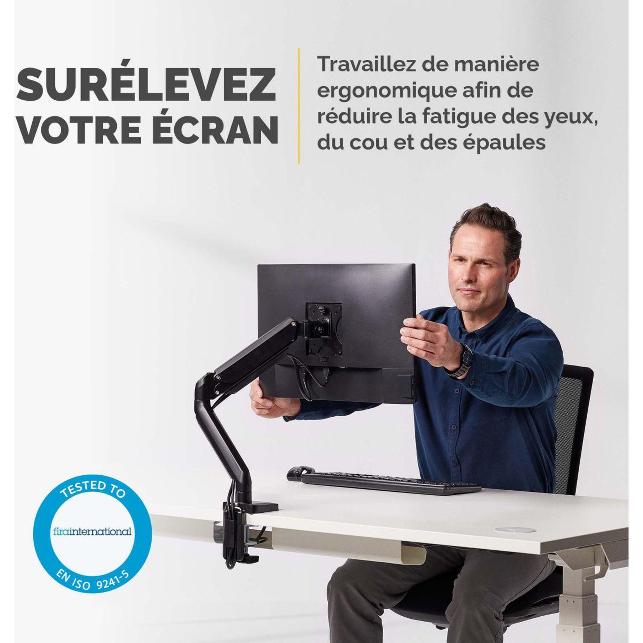 Voir la diapositive 2 : Fellowes Support écran pc support simple platinum série
