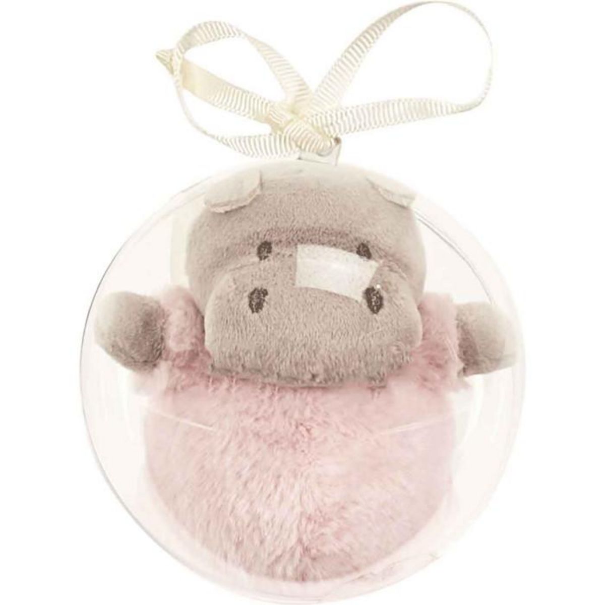 Paris Prix Peluche Enfant dans Boule  Hippo  12cm Rose