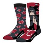 CAPSLAB X1 Paires de Chaussettes Noir/ Capslab Naruto Shippuden. Coloris disponibles : Rouge