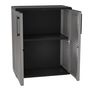 Voir la diapositive 4 : ART PLAST Armoire de Rangement Grise Armoire basse 2 portes Polypropylène 68x37h84 cm ArtPlast