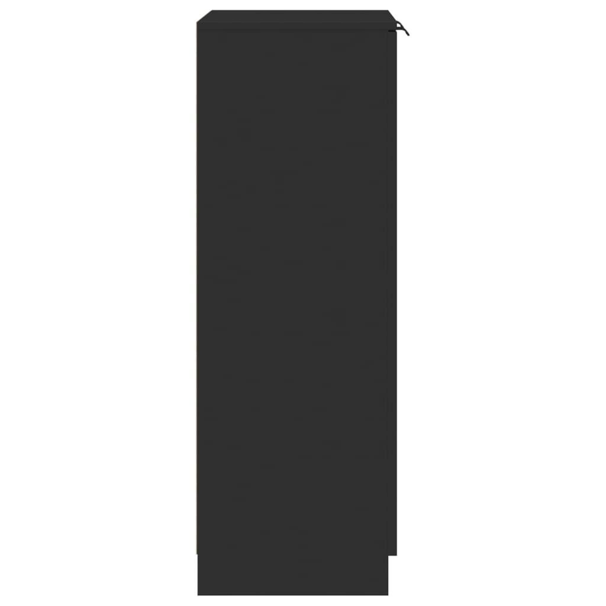 Voir la diapositive 5 : VIDAXL Armoire a chaussures noir 59x35x100 cm bois d'ingenierie