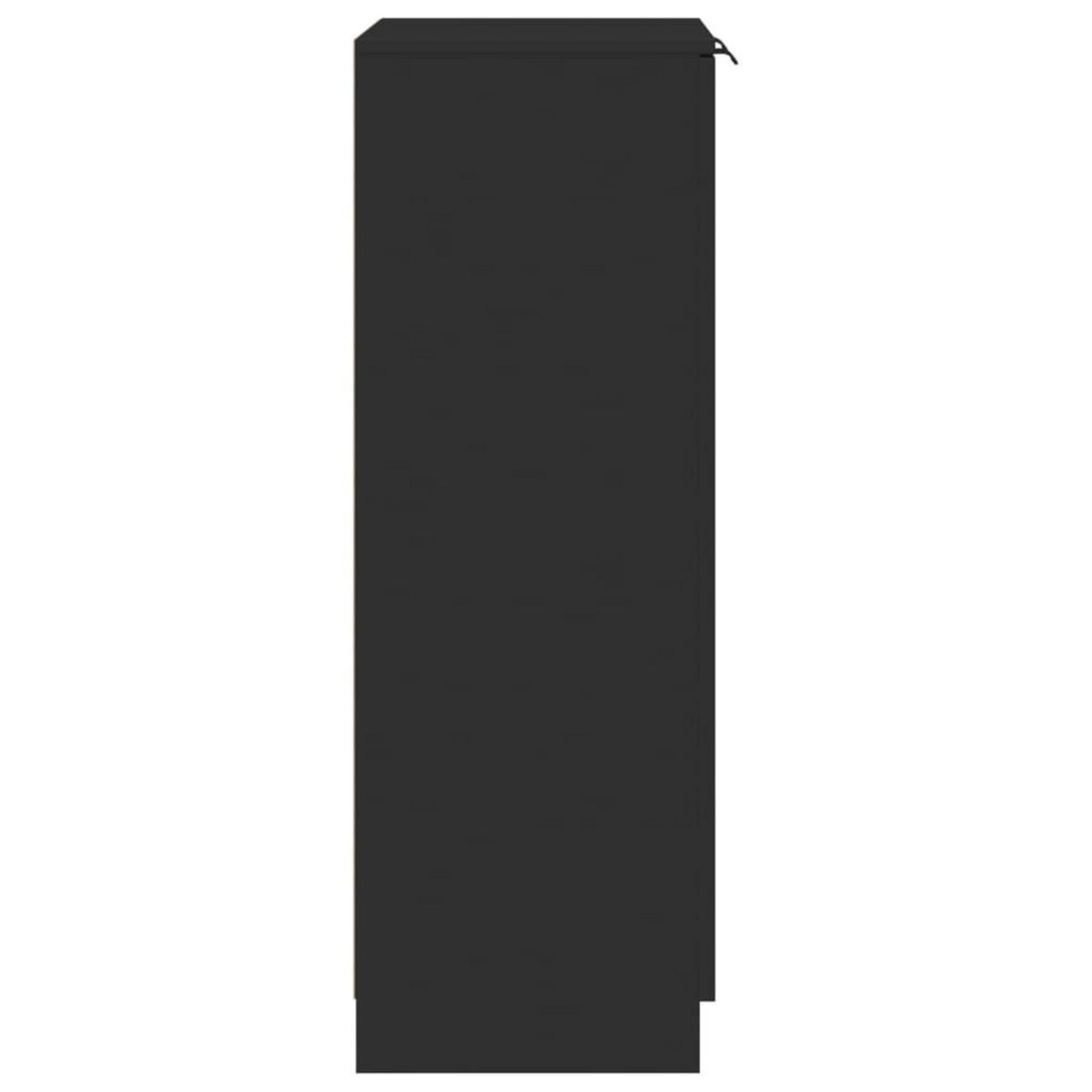 VIDAXL Armoire a chaussures noir 59x35x100 cm bois d'ingenierie