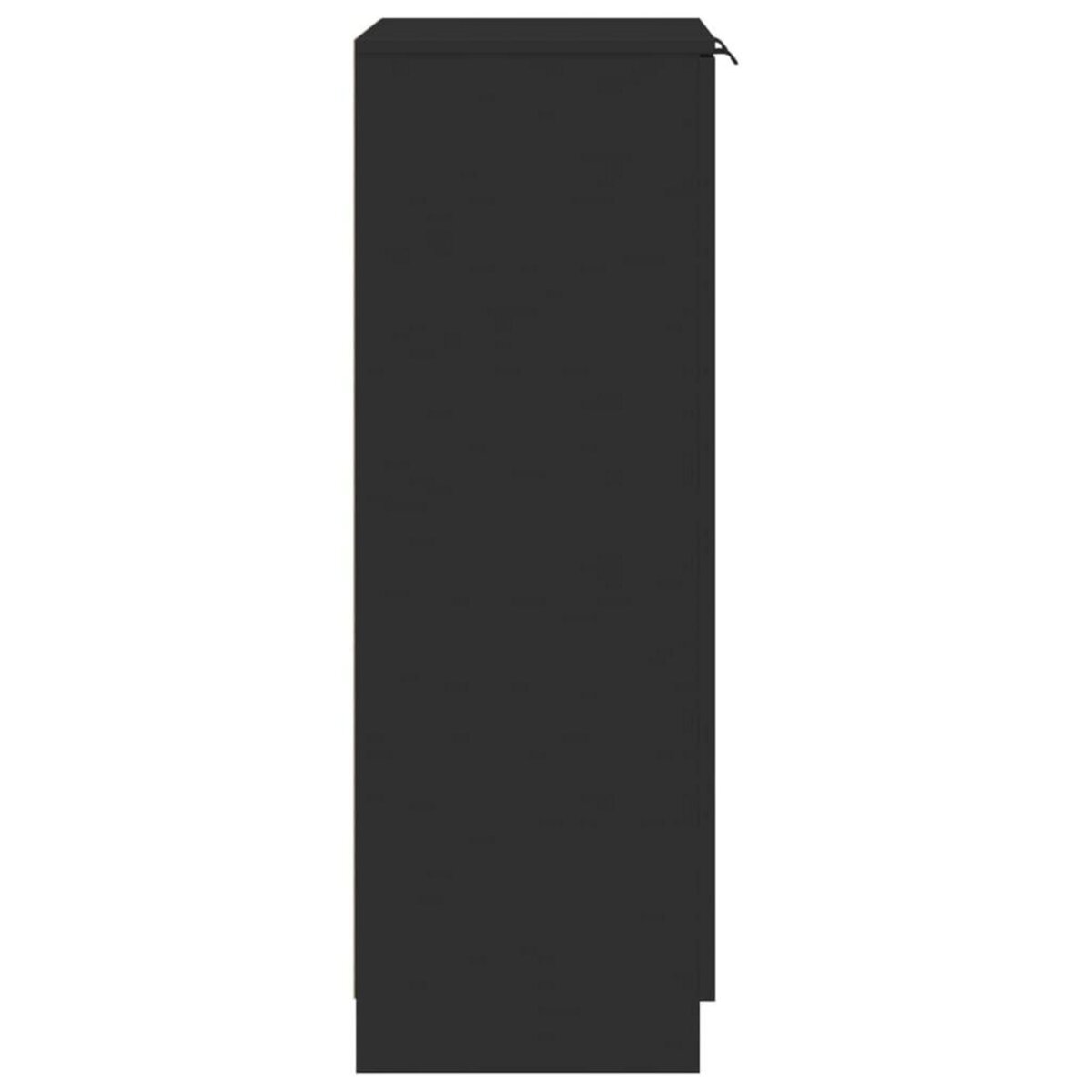 VIDAXL Armoire a chaussures noir 59x35x100 cm bois d'ingenierie