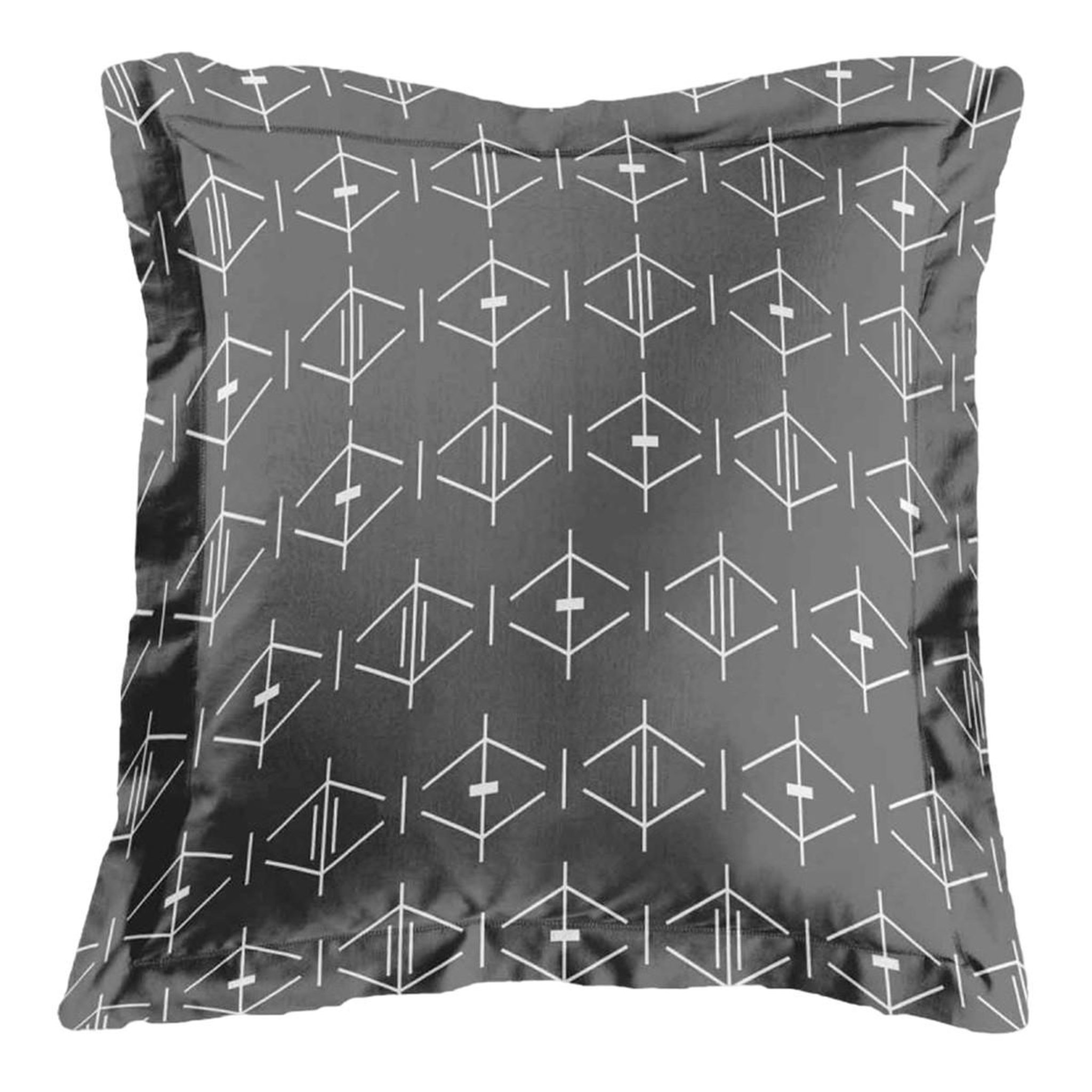 Douceur d'Intérieur Taie d'Oreiller en Coton  Aristide  63x63cm Anthracite