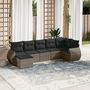 Voir la diapositive 1 : VIDAXL Salon de jardin avec coussins 7 pcs gris resine tressee