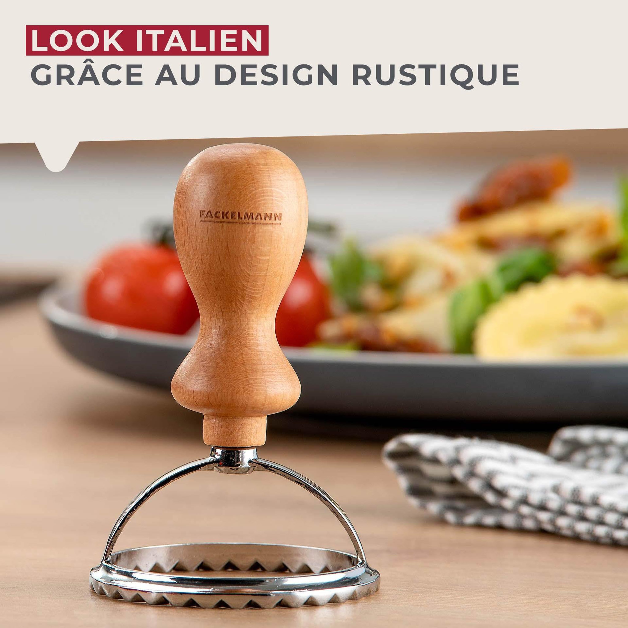 Voir la diapositive 5 : Fackelmann Emporte-pièce ravioli rond et cannelé 6,5 cm fackelmann pizza & pasta