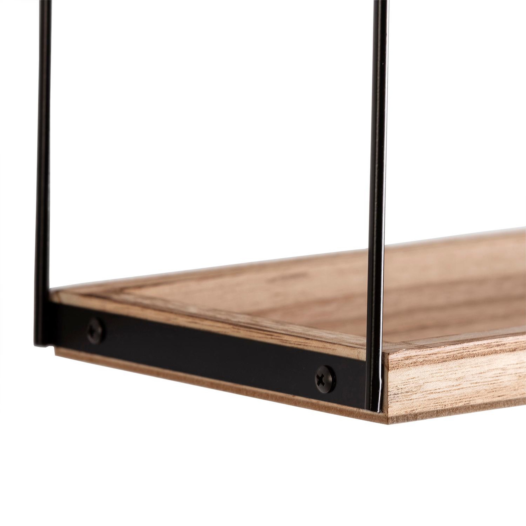 Voir la diapositive 3 : VS VENTA-STOCK Étagère Carlos à 2 niveaux, bois de paulownia