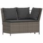 Voir la diapositive 5 : VIDAXL Ensemble a manger jardin 4pcs et coussins Gris Resine tressee
