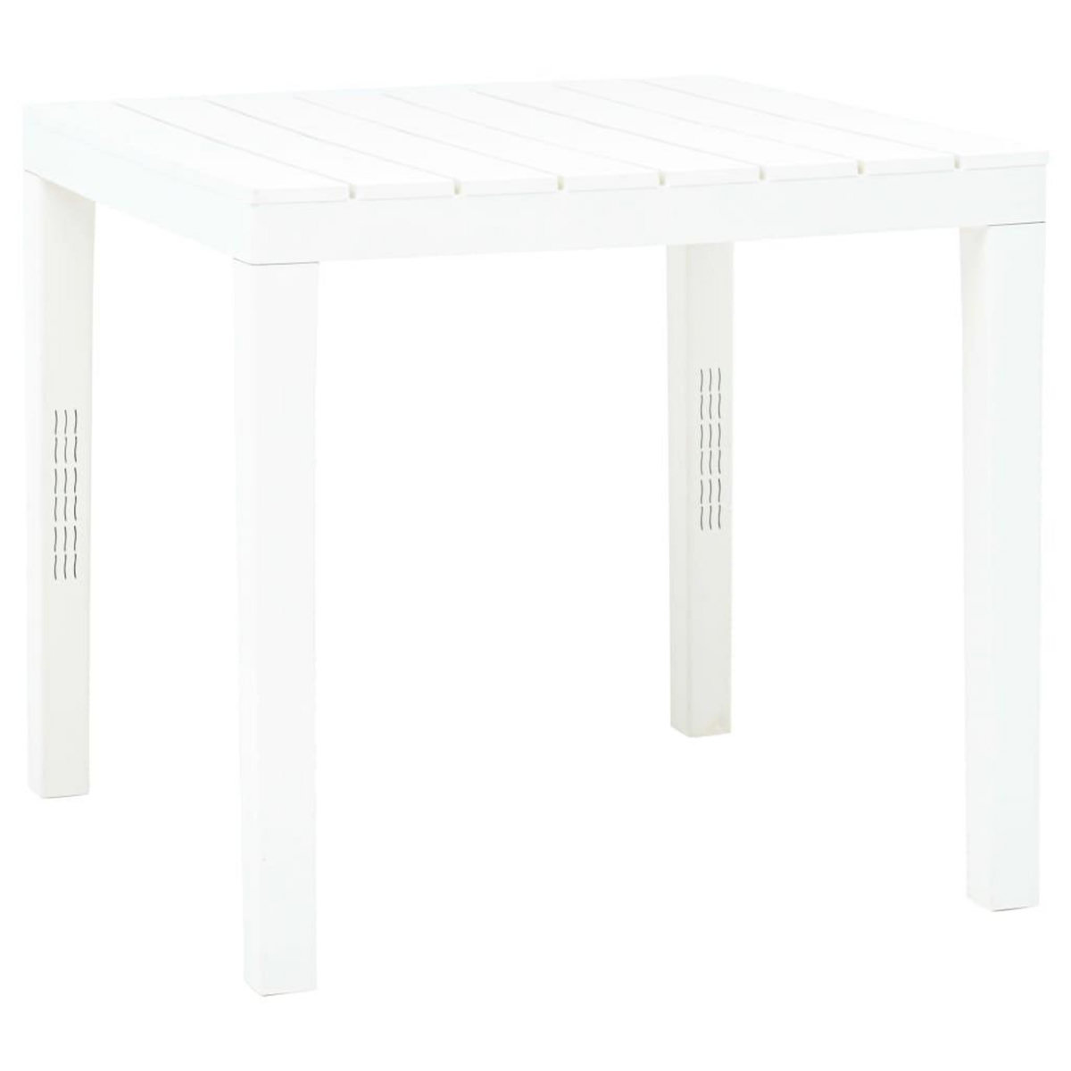VIDAXL Table de jardin Blanc 78x78x72 cm Plastique