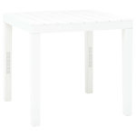 VIDAXL Table de jardin Blanc 78x78x72 cm Plastique