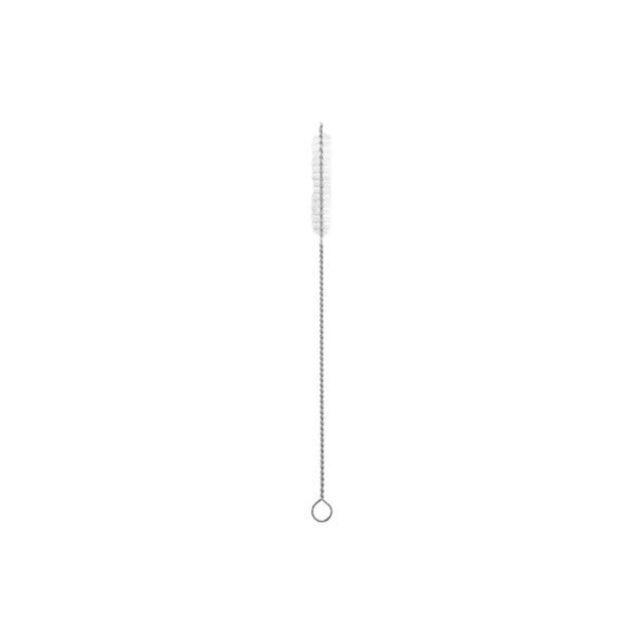 Voir la diapositive 2 : FIVE Lot de 6 pailles & goupillon  verre  20cm argent