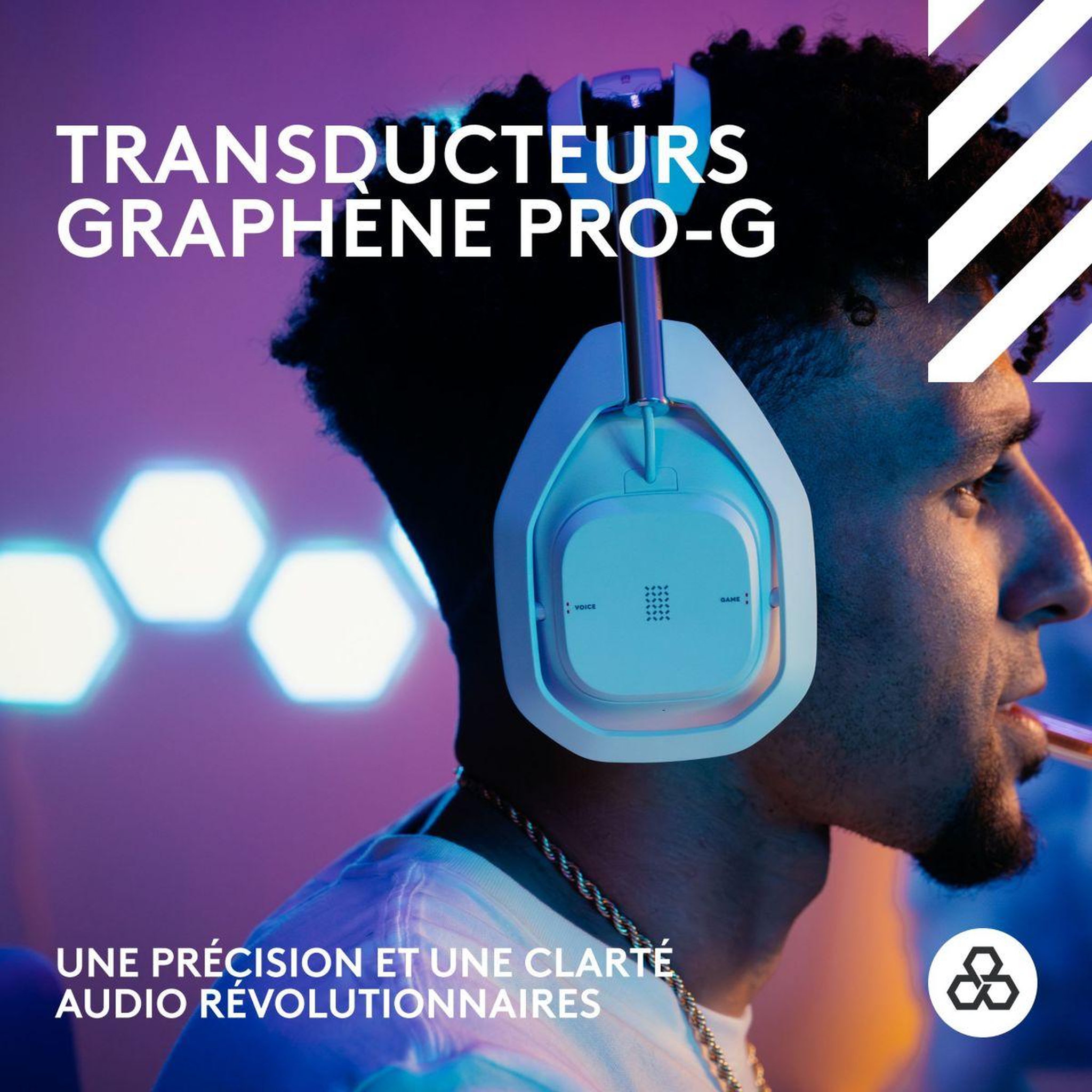Voir la diapositive 3 : Logitech Casque gamer G Astro A50 X LIGHTSPEED Blanc