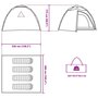 Voir la diapositive 6 : VIDAXL Tente de camping a dome 4 personnes liberation rapide