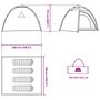 Voir la diapositive 6 : VIDAXL Tente de camping a dome 4 personnes liberation rapide