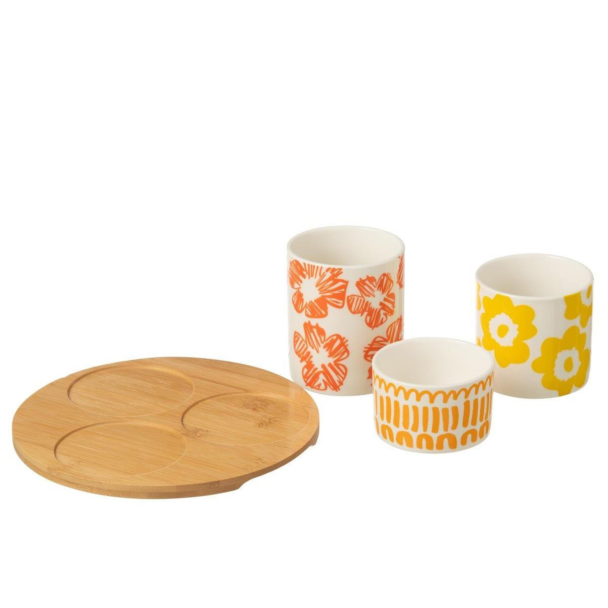 Voir la diapositive 2 : J-LINE Service apéritif 4 pièces  fiesta sud  20 cm orange