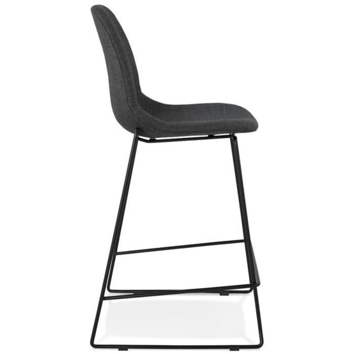 Paris Prix Tabouret de Bar en Tissu  Oscar  101cm Gris Foncé