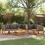 Voir la diapositive 1 : VIDAXL Salon de jardin avec coussins 6 pcs bois d'acacia solide