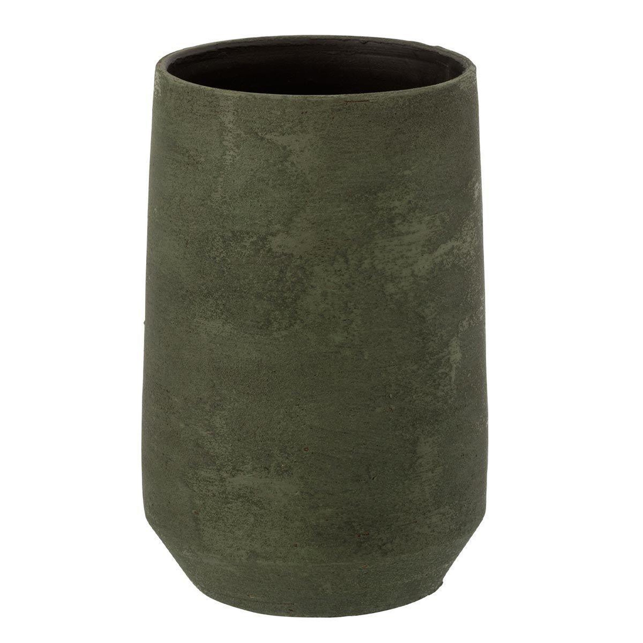 Voir la diapositive 1 : J-LINE Vase design en céramique  rugueux  25cm vert