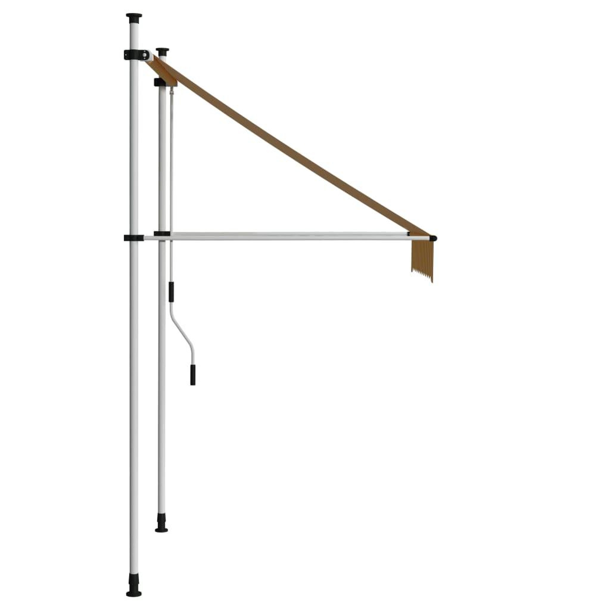 Voir la diapositive 3 : VIDAXL Auvent retractable manuel 100 cm Rayures oranges et blanches