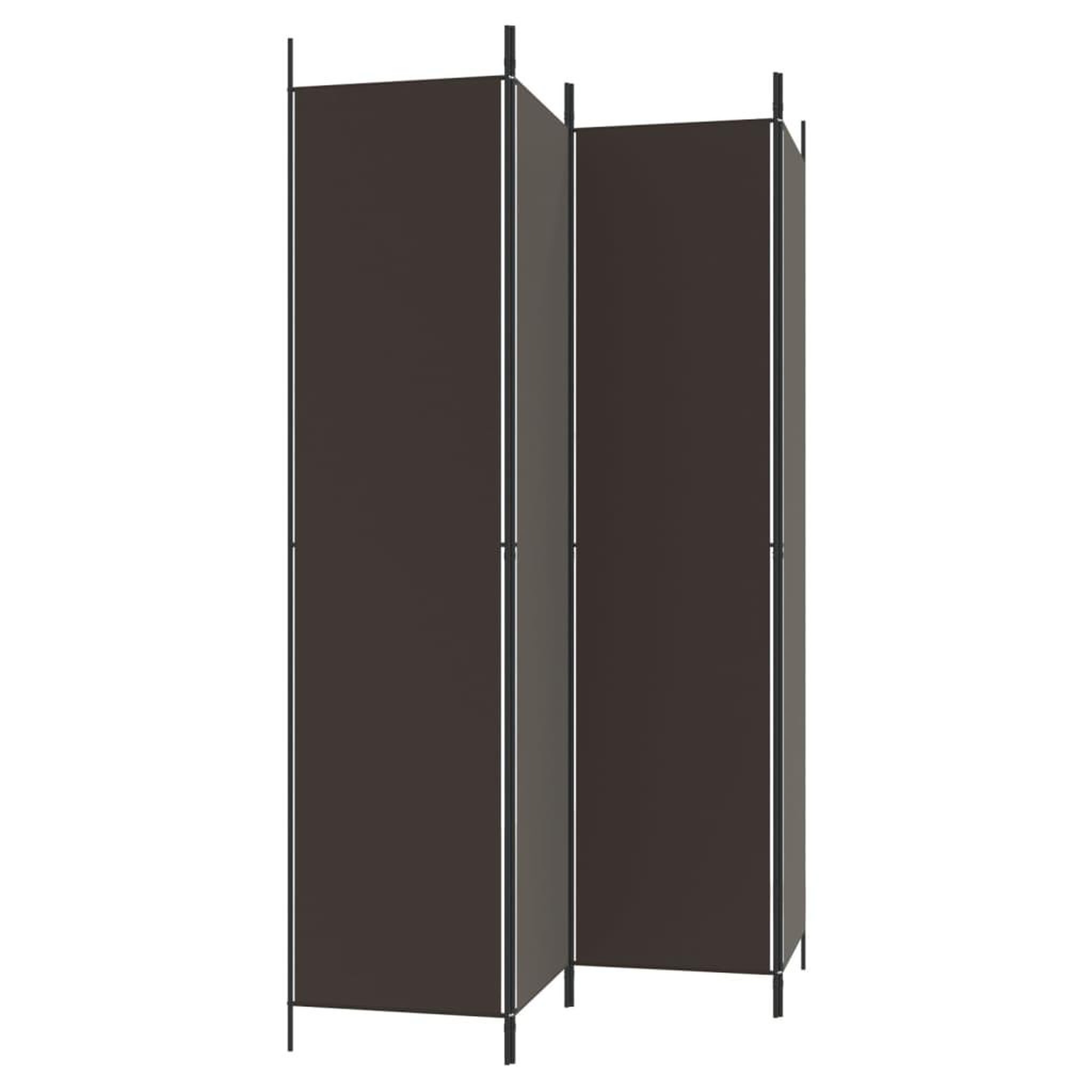 Voir la diapositive 4 : VIDAXL Cloison de separation 4 panneaux Marron 200x220 cm Tissu